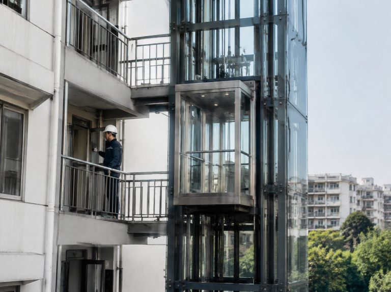 烟台旧楼加建观光电梯